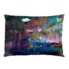 Abstract Turquoise Pillow Case by kaleidomarblingart