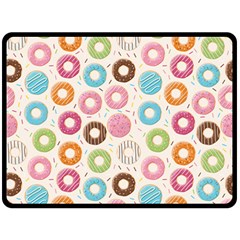 Donuts Love Fleece Blanket (large)  by designsbymallika