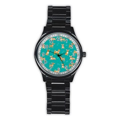 Cute Chihuahua Dogs Stainless Steel Round Watch by SychEva