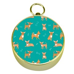 Cute Chihuahua Dogs Gold Compasses by SychEva