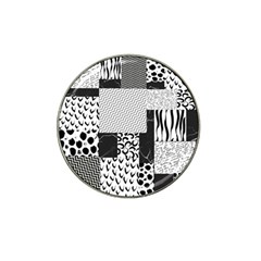 Black And White Pattern Hat Clip Ball Marker (4 Pack) by designsbymallika