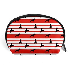 Doberman Dogs On Lines Accessory Pouch (large) by SychEva