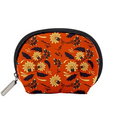 Folk Flowers Pattern  Accessory Pouch (small) by Eskimos