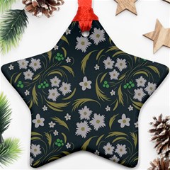 Folk Flowers Pattern Floral Surface Design Ornament (star) by Eskimos