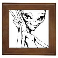 Paul Alien Framed Tile by KenArtShop