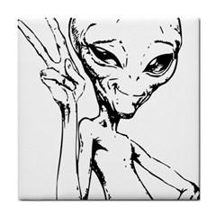 Paul Alien Tile Coaster by KenArtShop