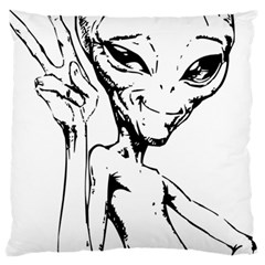 Paul Alien Large Cushion Case (two Sides) by KenArtShop