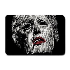 Creepy Head Sculpture Artwork Small Doormat 