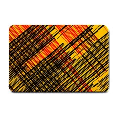 Root Humanity Orange Yellow And Black Small Doormat  by WetdryvacsLair