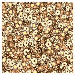 Flower Bomb 3b Wooden Puzzle Square by PatternFactory