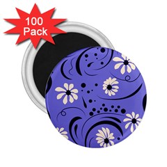 Folk Flowers Pattern  2 25  Magnets (100 Pack)  by Eskimos