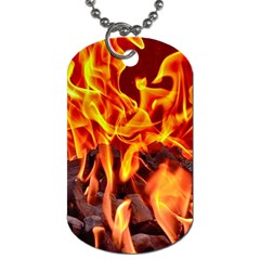 Fire-burn-charcoal-flame-heat-hot Dog Tag (two Sides)