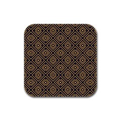 Art Deco Vector Pattern Rubber Square Coaster (4 Pack)  by webstylecreations