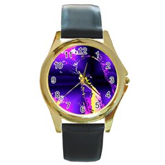 Garth Round Gold Metal Watch by MRNStudios