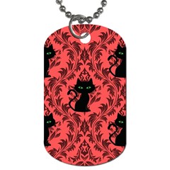 Cat Pattern Dog Tag (one Side) by NerdySparkleGoth