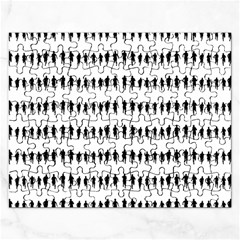 Athletic Running Graphic Silhouette Pattern Rectangular Jigsaw Puzzl by dflcprintsclothing