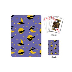 Bats With Yellow Moon Playing Cards Single Design (mini) by SychEva