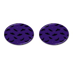 Bats In The Starry Sky Cufflinks (oval) by SychEva