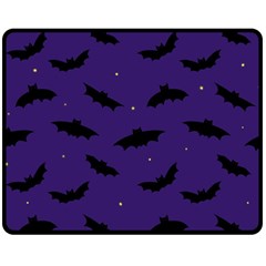 Bats In The Starry Sky Double Sided Fleece Blanket (medium) 