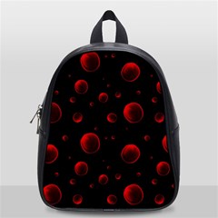 Red Drops On Black School Bag (small) by SychEva