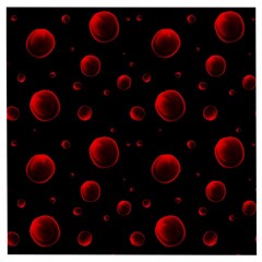 Red Drops On Black Wooden Puzzle Square by SychEva