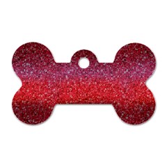 Red Sequins Dog Tag Bone (two Sides) by SychEva