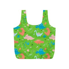 Funny Dinosaur Full Print Recycle Bag (s) by SychEva