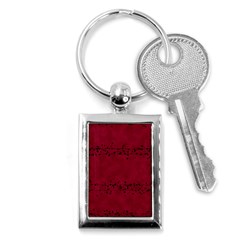 Black Splashes On Red Background Key Chain (rectangle) by SychEva