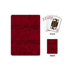 Black Splashes On Red Background Playing Cards Single Design (mini) by SychEva