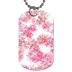 Red Splashes On A White Background Dog Tag (one Side) by SychEva