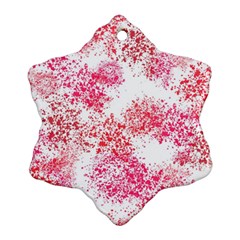 Red Splashes On A White Background Ornament (snowflake) by SychEva