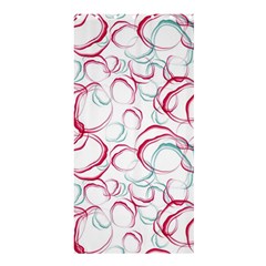 Red And Turquoise Stains On A White Background Shower Curtain 36  X 72  (stall)  by SychEva