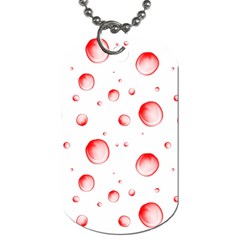 Red Drops On White Background Dog Tag (one Side) by SychEva