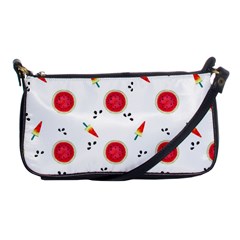 Slices Of Red And Juicy Watermelon Shoulder Clutch Bag by SychEva