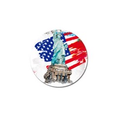 Statue Of Liberty Independence Day Poster Art Golf Ball Marker (10 Pack) by Sudhe