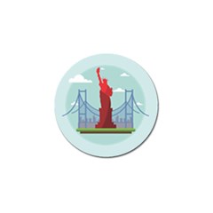 New-york-usa-liberty-landmark Golf Ball Marker (10 Pack) by Sudhe