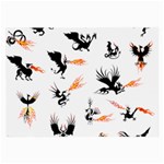 Dragon-phoenix-fire-bird-ancient Large Glasses Cloth Front