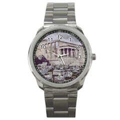 Erechtheum Temple, Athens, Greece Sport Metal Watch by dflcprintsclothing