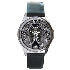 Alien Deco Round Metal Watch by MRNStudios