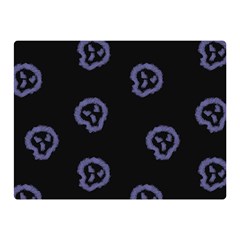 Purple Skulls On Dark Background Double Sided Flano Blanket (mini)  by SychEva