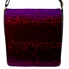 Red Splashes On Purple Background Flap Closure Messenger Bag (s) by SychEva