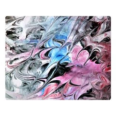 Abstract Waves Module Double Sided Flano Blanket (large)  by kaleidomarblingart