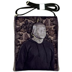 No Face Hanged Creepy Poster Shoulder Sling Bag by dflcprintsclothing