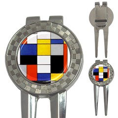 Composition A By Piet Mondrian 3-in-1 Golf Divots by impacteesstreetweareight