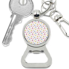 Multicolored Pencils And Erasers Bottle Opener Key Chain by SychEva