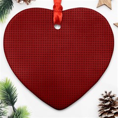 Metallic Mesh Screen 2-red Heart Ornament (two Sides) by impacteesstreetweareight