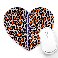 Fur-leopard 5 Heart Mousepads by skindeep