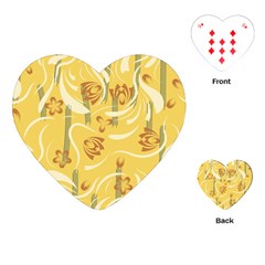 Folk Flowers Pattern  Playing Cards Single Design (heart) by Eskimos