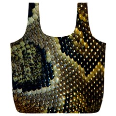 Leatherette Snake 2 Full Print Recycle Bag (xxxl) by skindeep