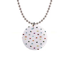 Cute Bright Little Cars 1  Button Necklace by SychEva